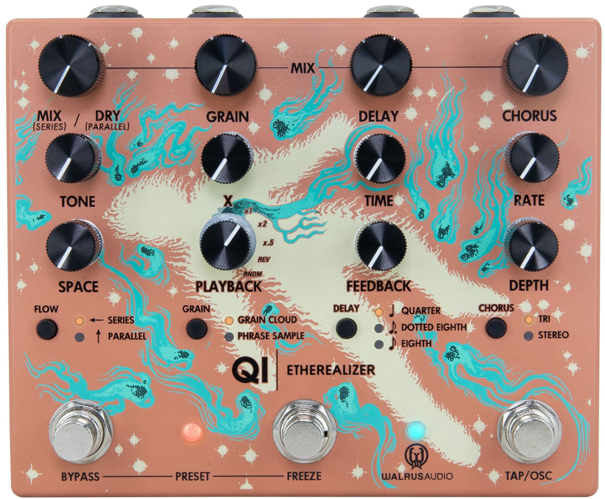Qi Etherealizer Terracotta - Efeito granular de reverb, delay e chorus