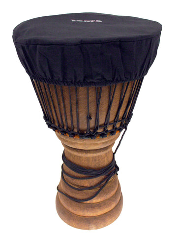 Capa Proteção Pele Djembé 35-38 CM Algodão Preto