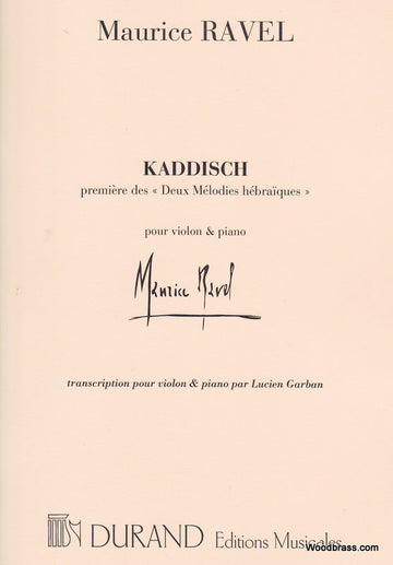 RAVEL M. - KADDISCH - VIOLON ET PIANO