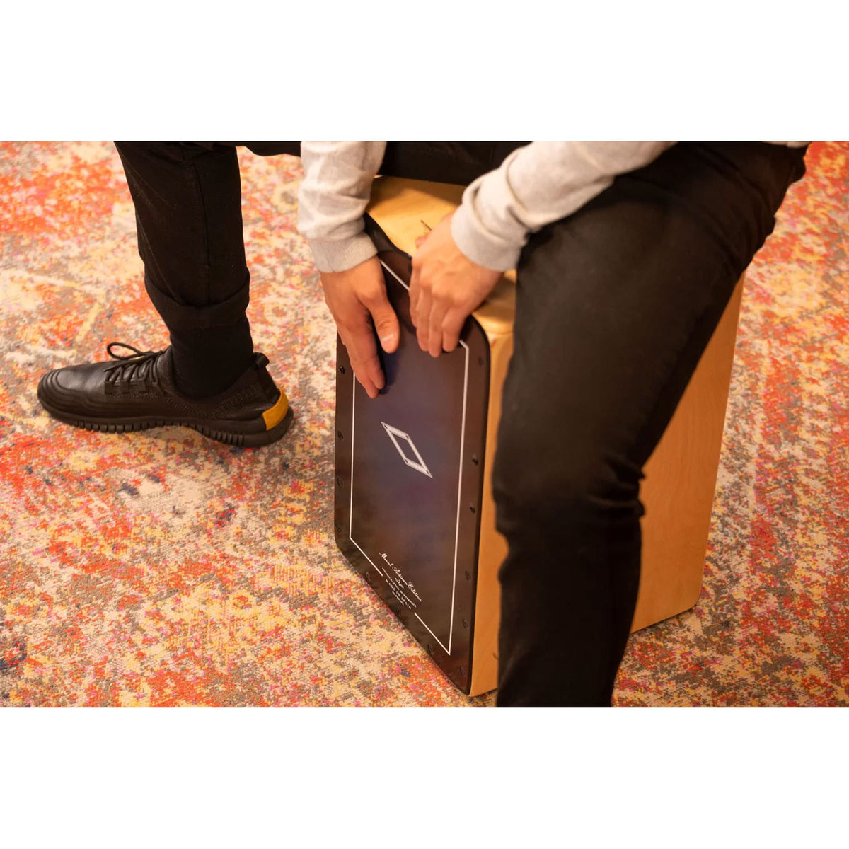 PERCUSSION ARTISAN EDITION CAJON TANGO LINE BLUE FADE