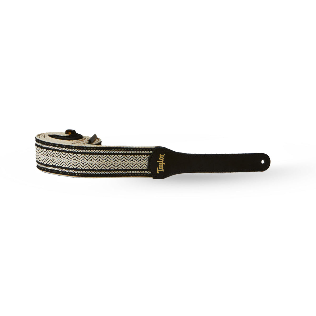 STRAP WHITE/BLACK JACQUARD COTTON 2"