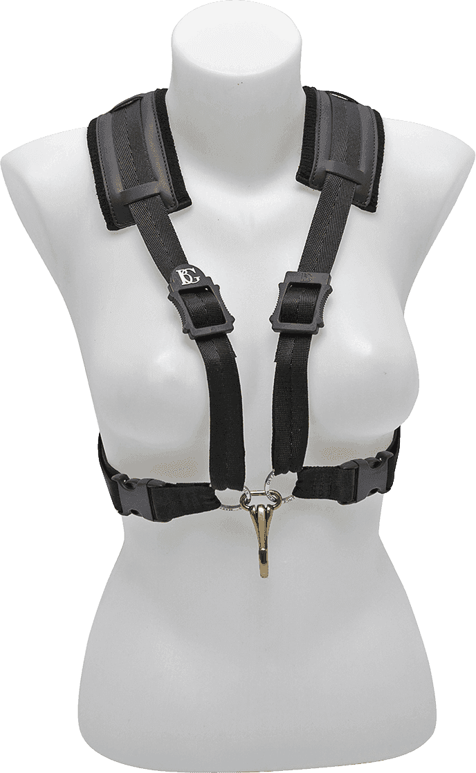 Arnês Confortável para Saxofone - Mosquetão Metálico - Feminino (L)