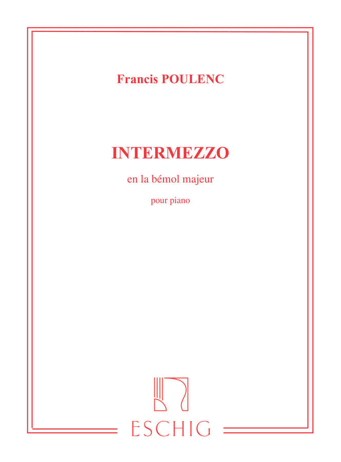 POULENC F. - Intermezzo em Lá bemol maior - Piano