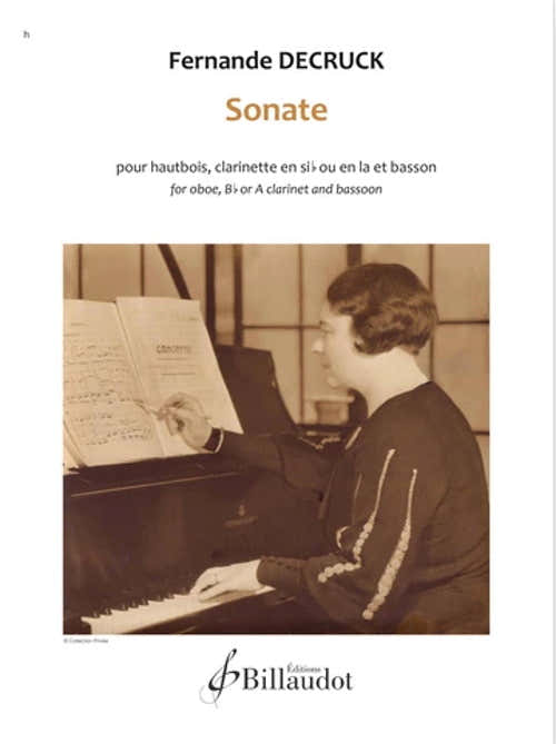DECRUCK FERNANDE - SONATE POUR HAUTBOIS CLARINETTE & BASSON