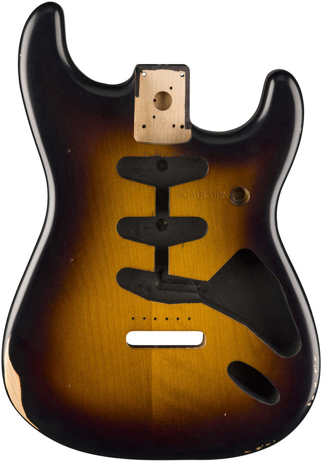 ROAD WORN 50'S STRATOCASTER SSS ALDER BODY 2-TONE SUNBURST