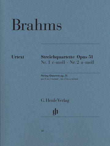 Brahms J. - Quartetos de cordas em Dó menor e Lá menor Op. 51