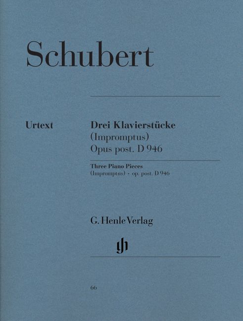 Schubert F. - 3 Piano Pieces - Impromptus - D 946 Posthumous