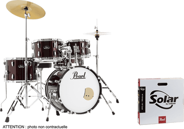 ROADSHOW JAZZ 18 WINE RED + SOLAR CYMBALS