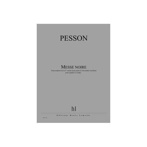 Pesson - Messe Noire - Quatuor À Cordes