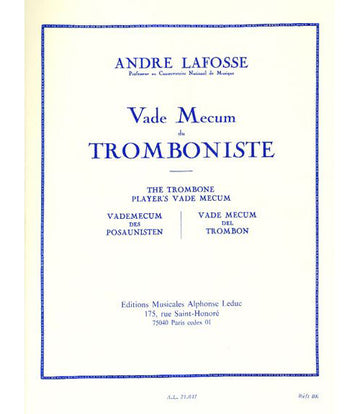 Lafosse A. - Le Vade Mecum Du Tromboniste