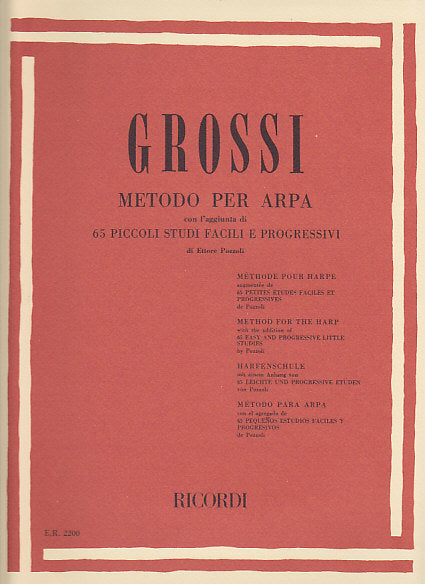 Ricordi Grossi M. - Methode Pour Harpe