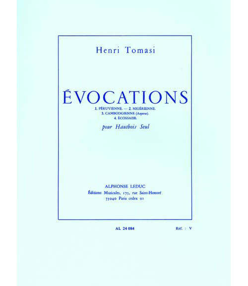 TOMASI HENRI - EVOCATIONS - HAUTBOIS