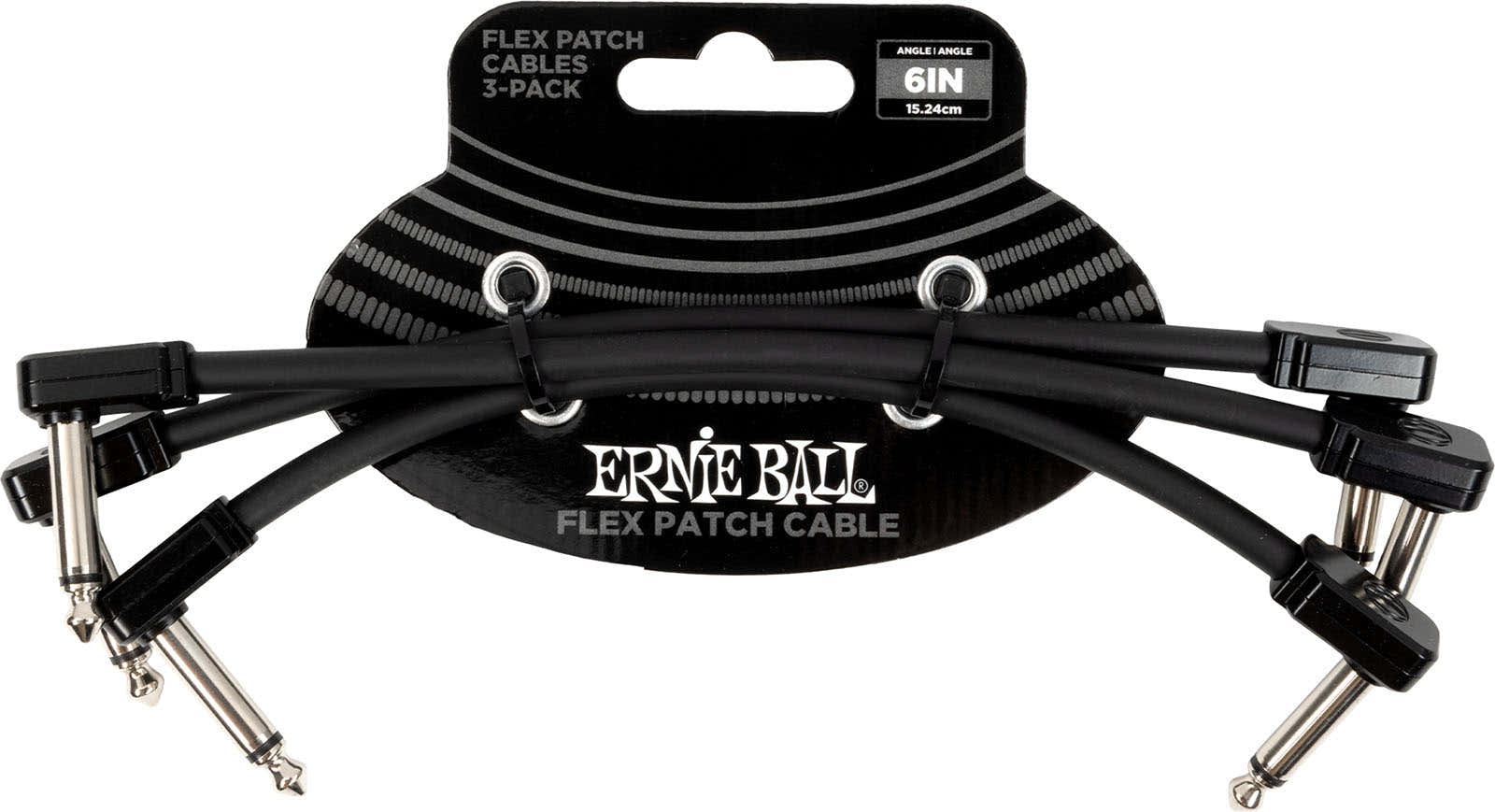 PATCH CABLE FLEX 15CM - PACK 3 BLACK