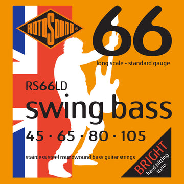 RS66LD Swing Bass, cordas de aço inoxidável de fio redondo, escala longa 45-105