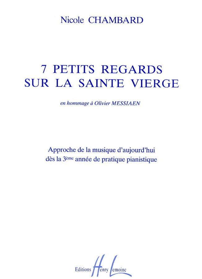 Chambard - Petits Regards STE-vierge (7) - Piano