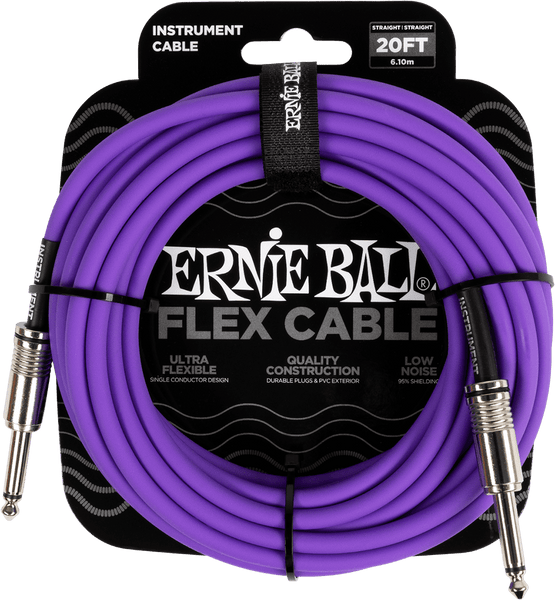 Ernie Ball Cabos de Instrumento Flex Jack/jack 6M Violeta