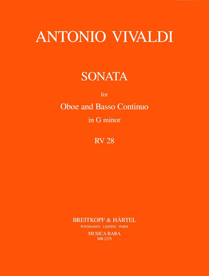 VIVALDI ANTONIO - SONATE G-MOLL RV 28 - OBOE BASSO CONTINUO.