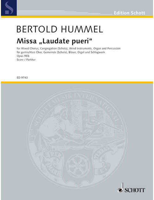 Hummel - Missa Laudate Pueri Op. 98B - Choeur Mixte Schola Wind Instruments Orgue Et Percussion