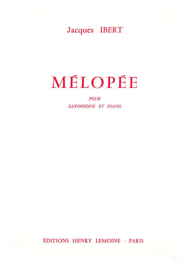 Ibert - Mélopée - Saxophone et Piano