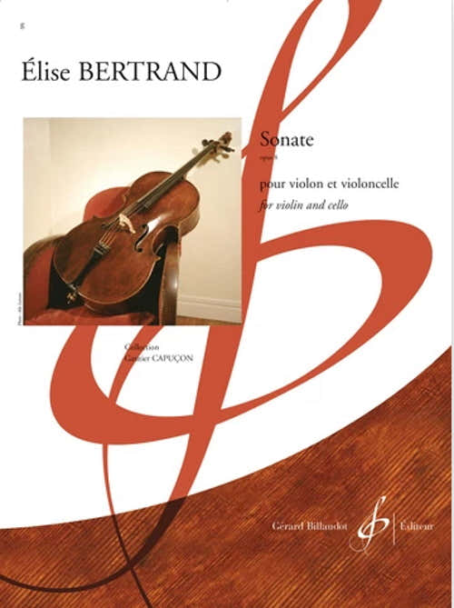 BERTRAND ELISE - SONATE OP.8 - VIOLON & VIOLONCELLE