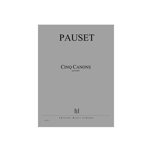 Pauset - Canons (5) - Piano