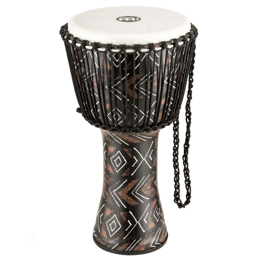 PERCUSSION 12" ROPE TUNED TRAVEL SERIES DJEMBE SYNTHETIC HEAD (PATENTED) KANGA SARONG