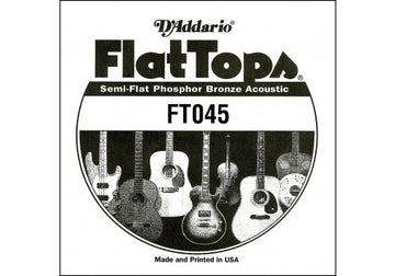 FT045 SEMI-FLAT PHOSPHOR BRONZE ACOUSTIC GUITAR SINGLE STRING .045