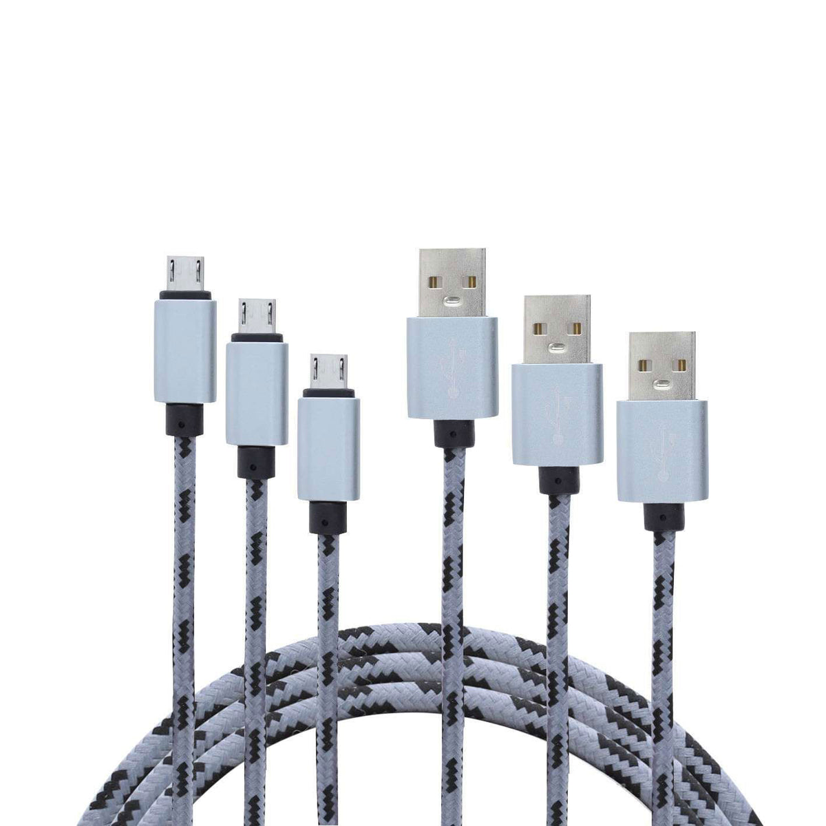 USBA-miUSB Pa - Pack 3 cabos USB / Micro USB BL