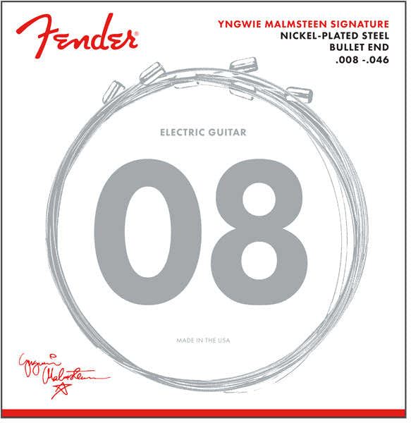YNGWIE MALMSTEEN SIGNATURE ELECTRIC GUITAR STRINGS .008-.046 GAUGES Nickel-PLATED STEEL
