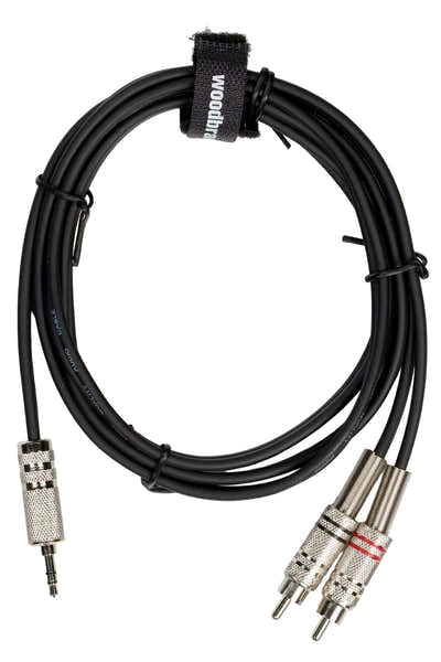 Cabo Mini Jack Estéreo / 2 RCA Macho - 1,5 m - AC20