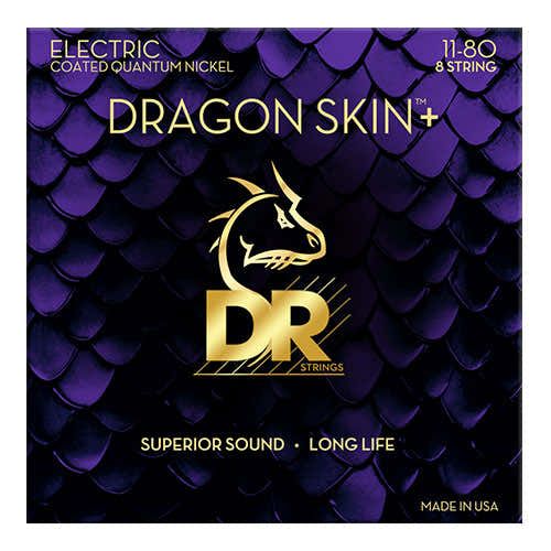 11-80 Dragon Skin+ revestidas 8 cordas Heavy