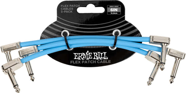 PATCH CABLE FLEX 15CM - PACK 3 BLUE