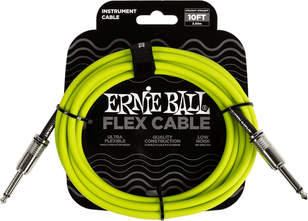 Ernie Ball Cabos de Instrumento Flex Jack/jack 3M Verde