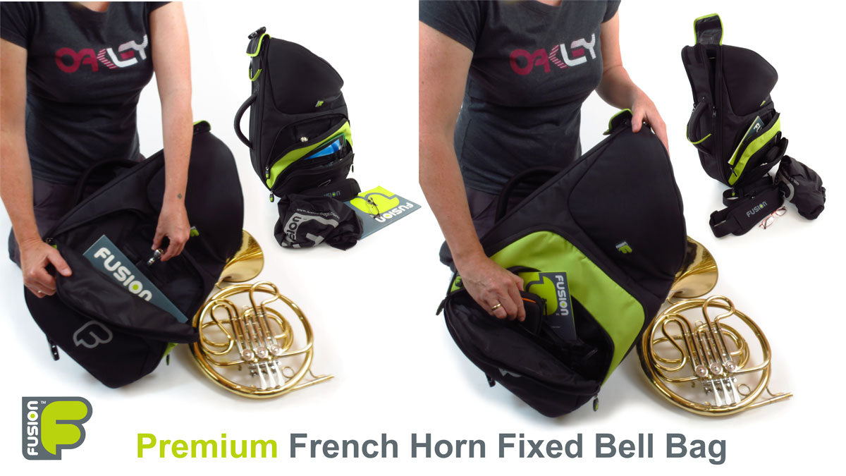 Premium Black/Green Horn (Fixed Bell) Case