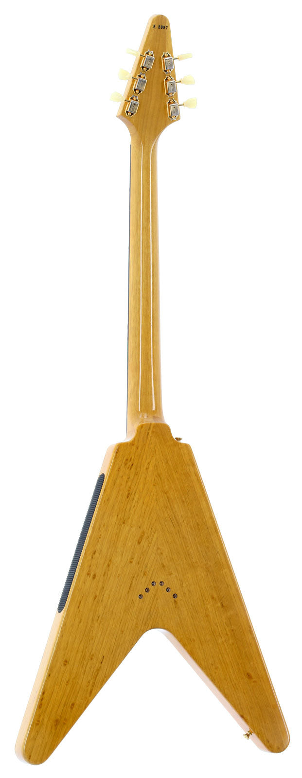 Flying V Korina 1958 Escudo preto Natural CS HRC #82997