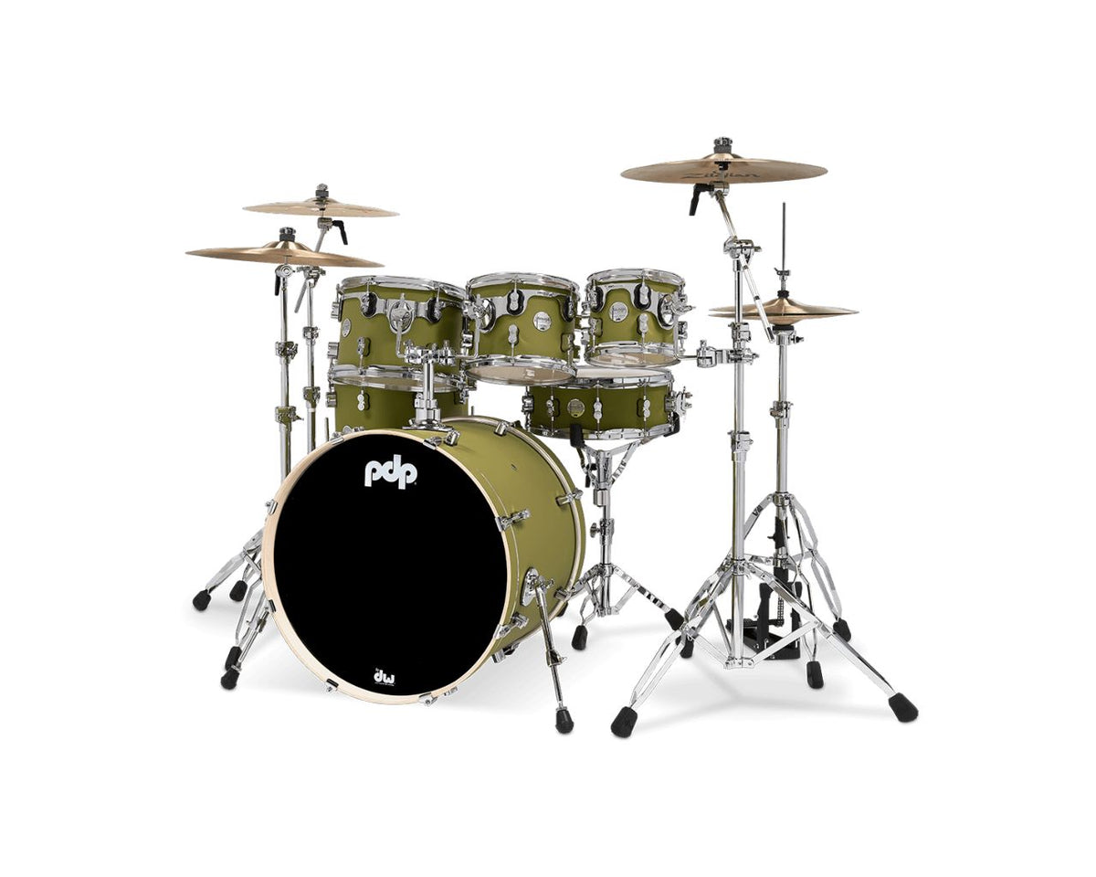 SHELL SET CONCEPT MAPLE FINISH PLY CM7 KIT 22" SATIN OLIVE PDCM2217SO