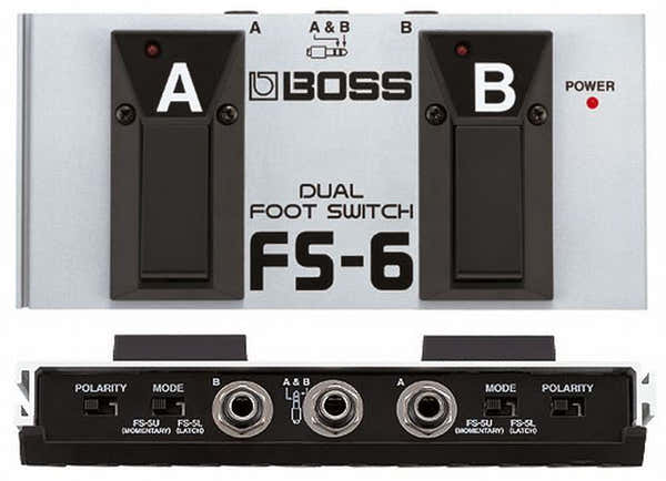 FS6 DUAL FOOTSWITCH LATCH OR UNLATCH CONFIGURABLE FS6
