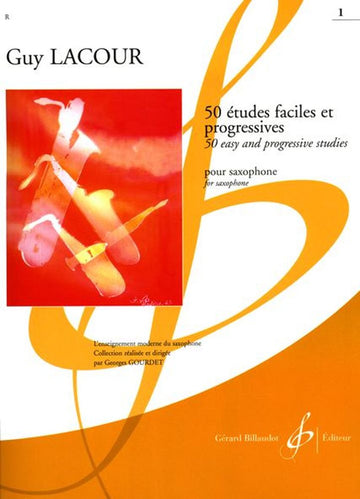5 Ã‰tudes Faciles Pour Saxophone Vol.1 - Lacour