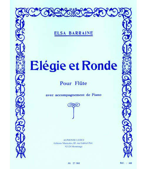 Barraine Elsa - Elegie et Ronde - Flute & Piano