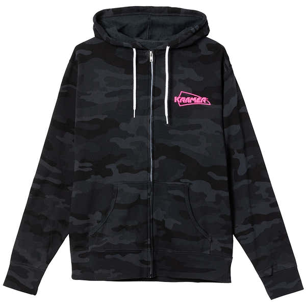 "M" Sweatshirt com capuz e fecho integral Kramer Camo (Preto)