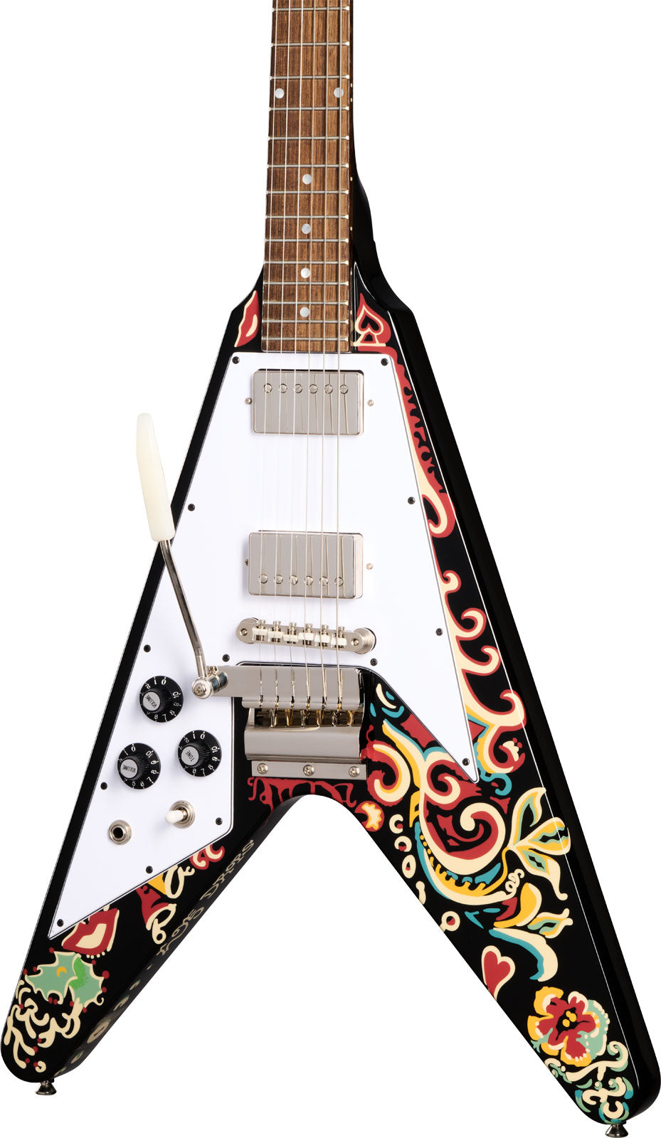 Flying V Signature Jimi Hendrix "Love Drops" Lh Ébano