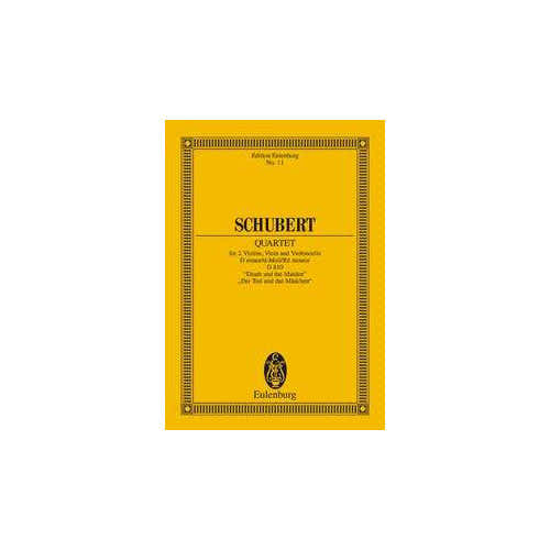 Schubert Franz - Quatuor A Cordes "la Jeune Fille et La Mort" Score