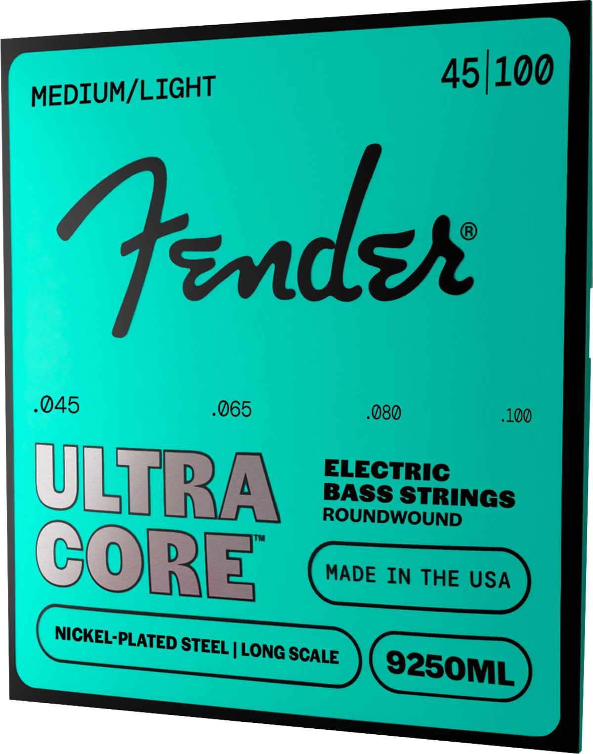 Cordas para baixo Ultracore, aço niquelado, extremidade esférica, 9250ML 45-100, (4)