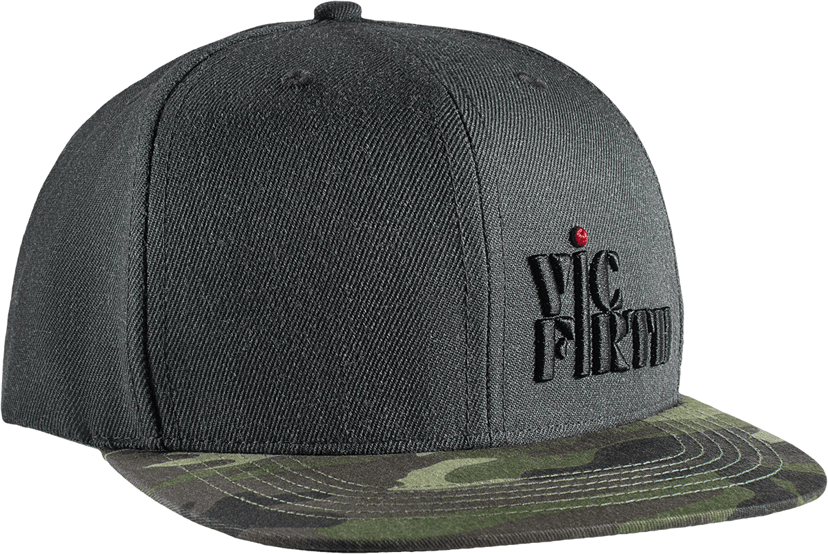 Boné snapback camuflado cinzento de 6 painéis