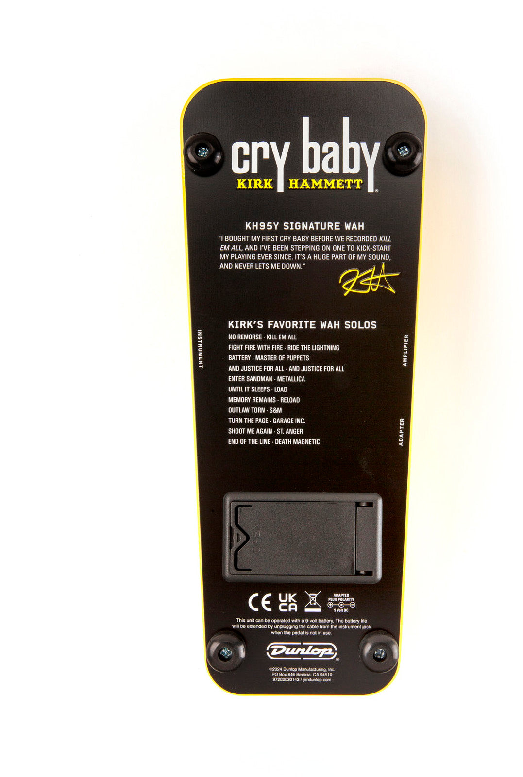 KIRK HAMMETT CRY BABY WAH YELLOW SPARKLE EDITION
