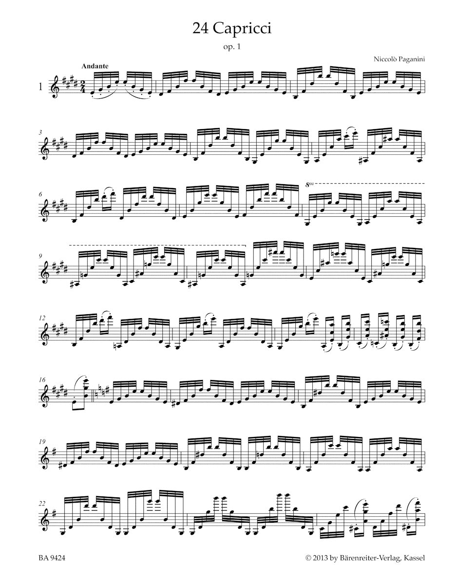 Paganini N. - 24 Capricci Op.1 - Violon