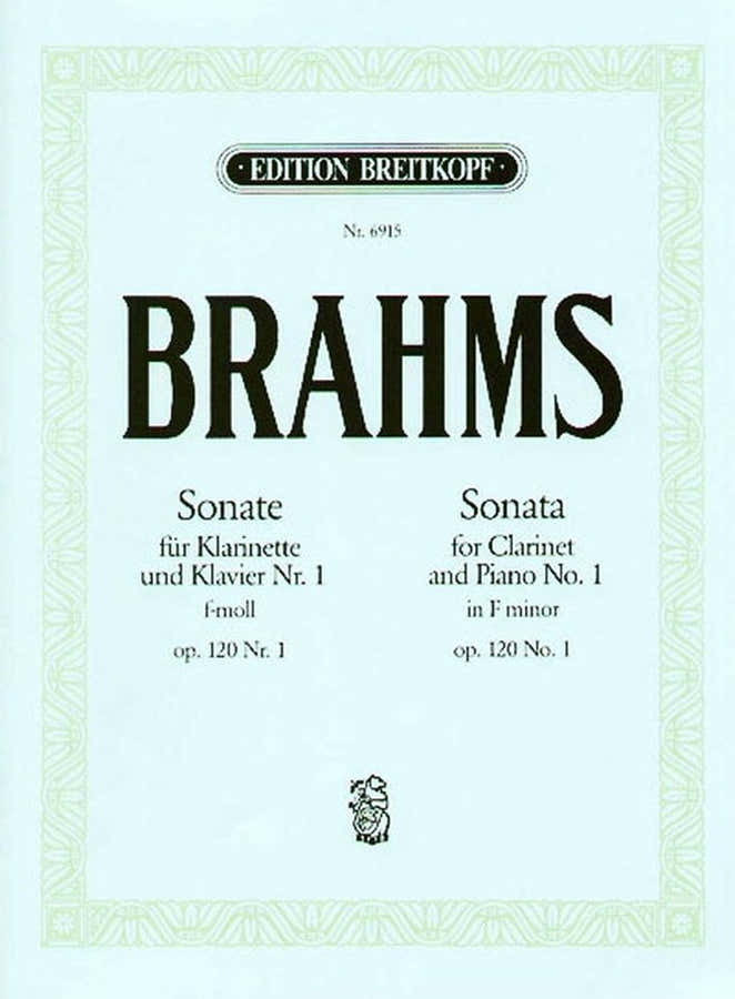 Brahms J. - Sonate Op. 120/1 En Fa Mineur - Clarinette Piano