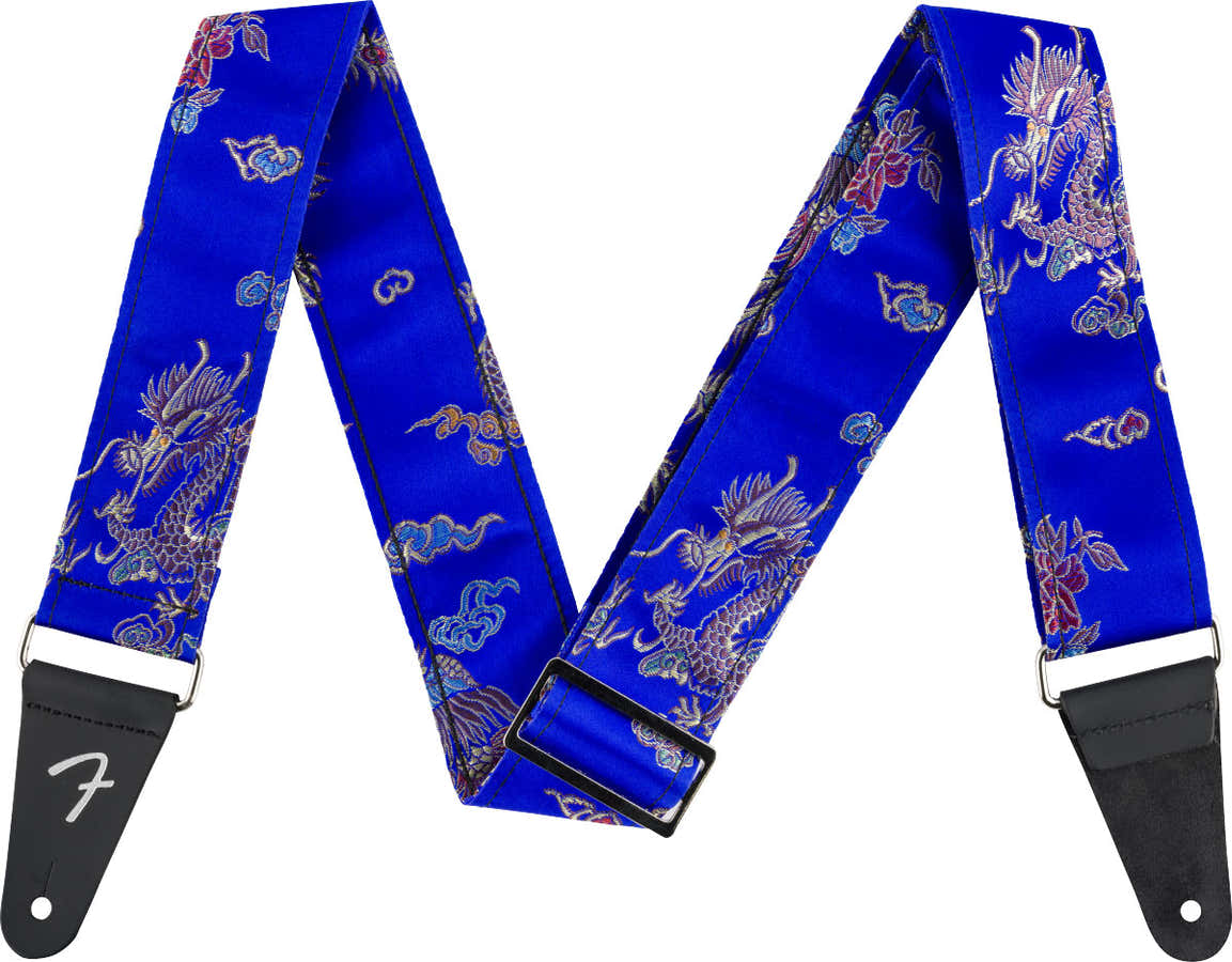 Satin Dragon Correia Azul royal