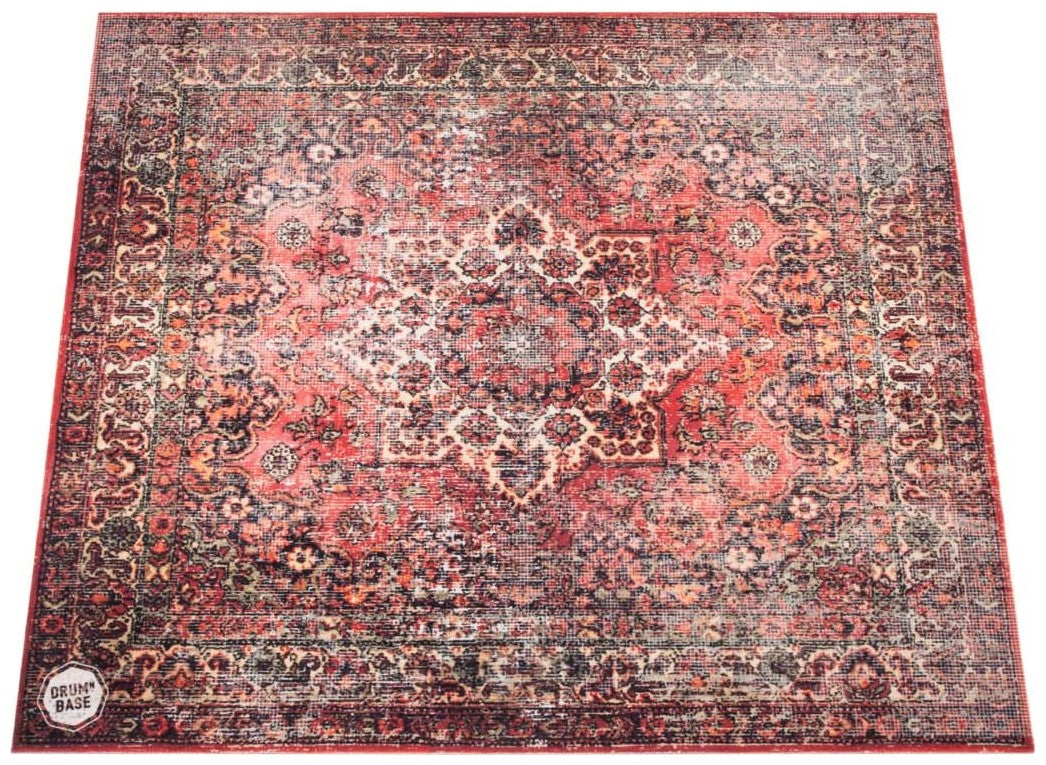 Suspensà£o Livre & Reduçà£o de Ruà­do de Impacto de 27dB - Tapete de Bateria 1.85 x 1.65m - Vermelho Persa Desgastado