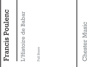 L'Histoire De Babar (Full Score)